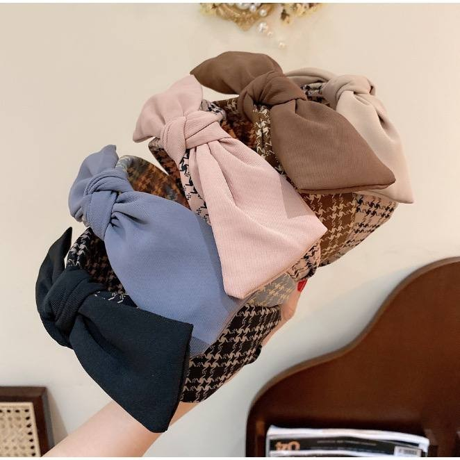 BANDO KOREA PEREMPUAN TARTAN PITA BESAR