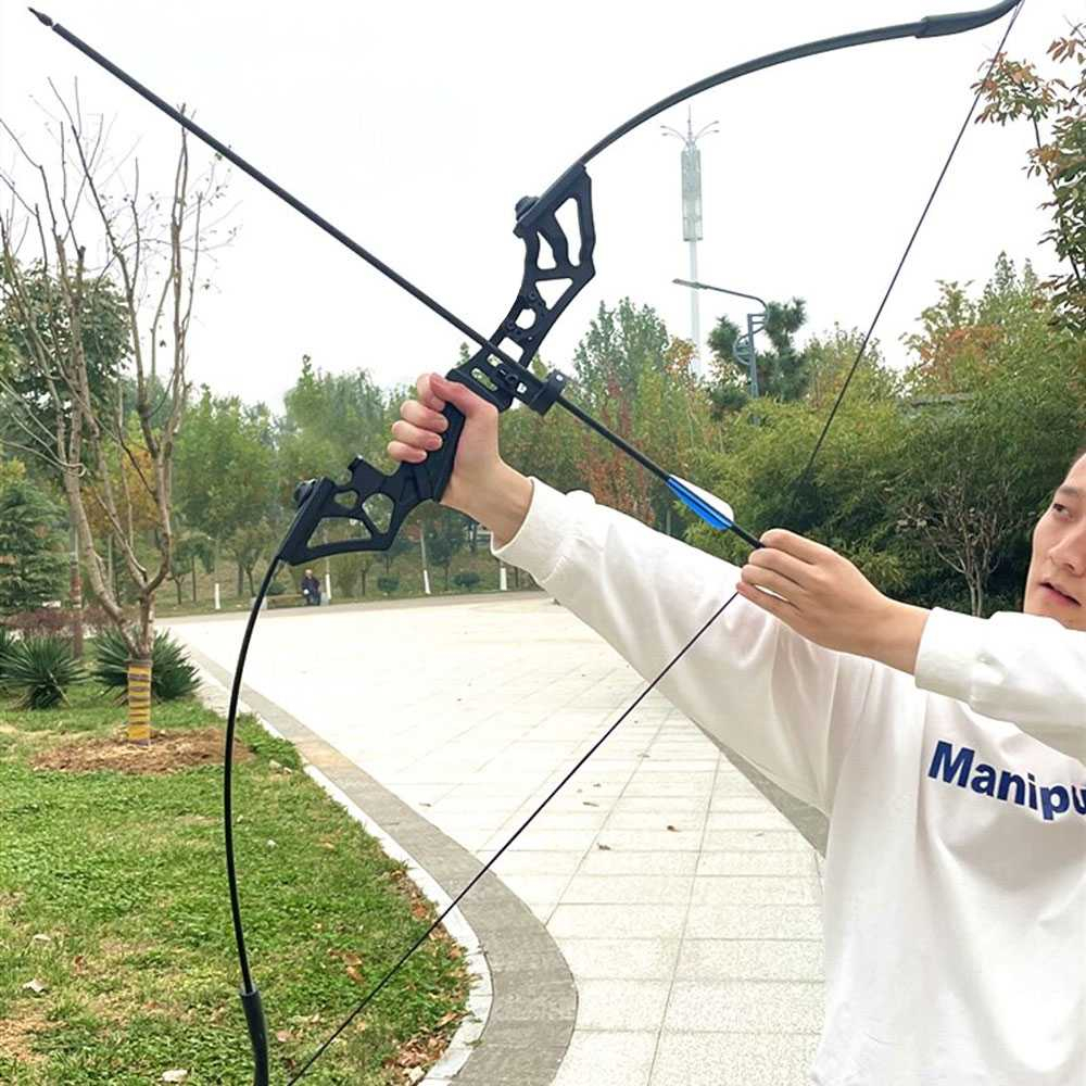 Set Busur Panah Powerfull Strength Archery Bow 40lbs Perlengkapan Olahraga Panah Material Busur Magnesium Aluminium Alloy