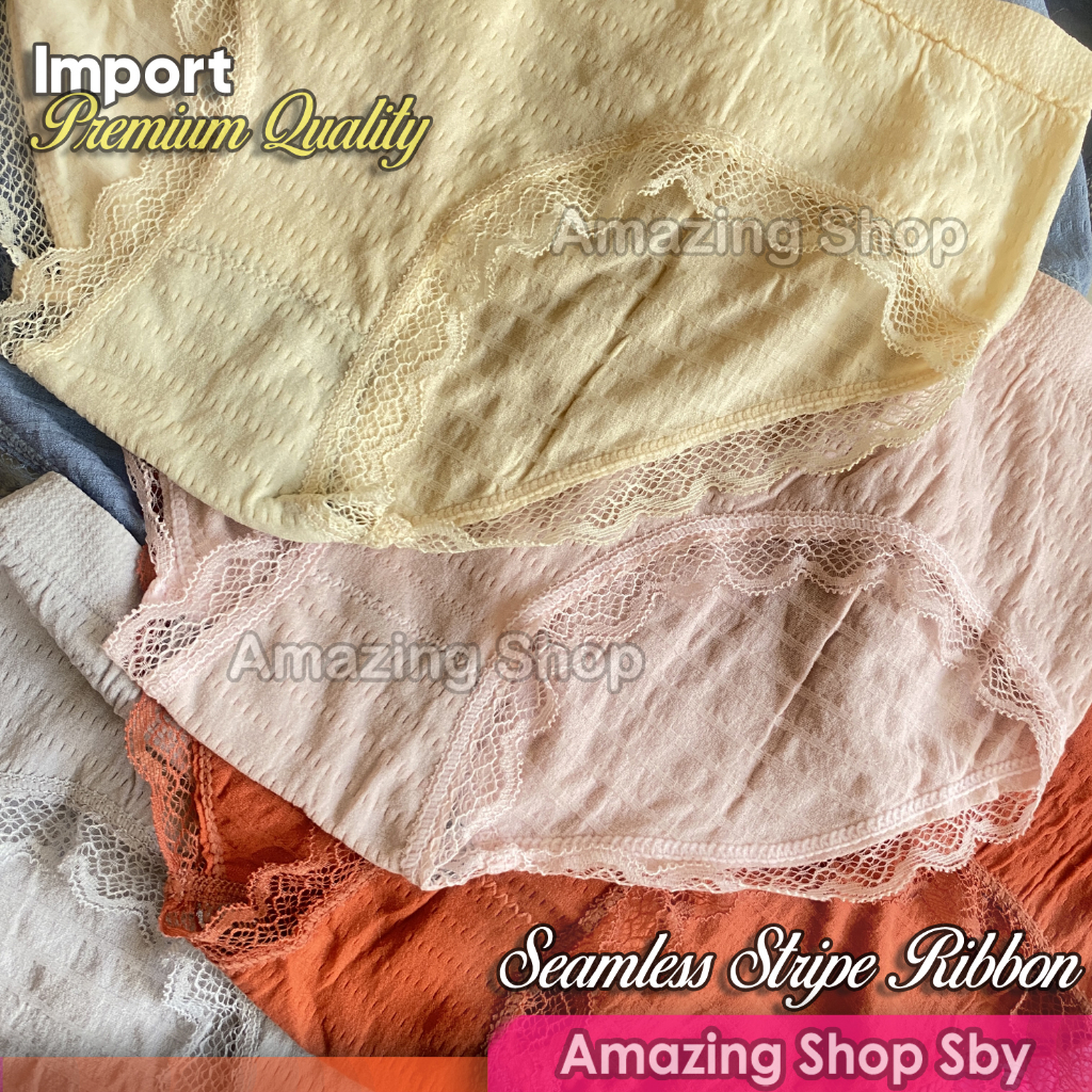 Celana Dalam CD Wanita IMPORT Seamless Rajut Lace Underwear Korean Style Amazing Shop Surabaya
