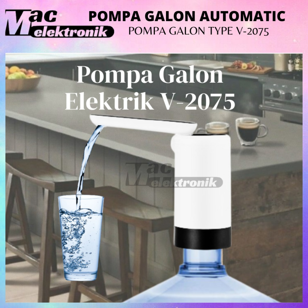 POMPA GALON AUTHOMATIC PIPA DAPAT DILIPAT V-2075/DISPENSER GALON TANPA SUARA