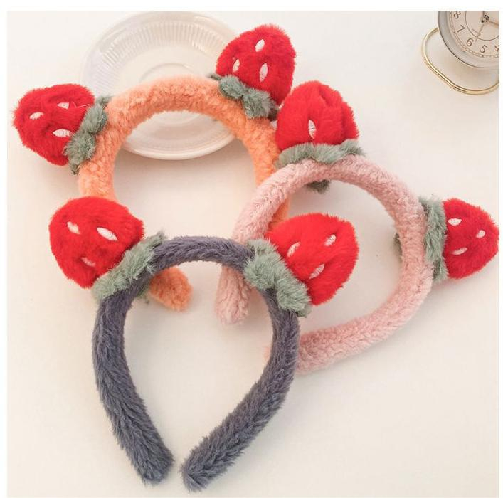 Bandana Bando Headband Makeup atau Cuci Muka Motif Imut dan Lucu Model Korea / Bando Motif Kepiting Bandana Ikat Rambut Fashion Korea Import