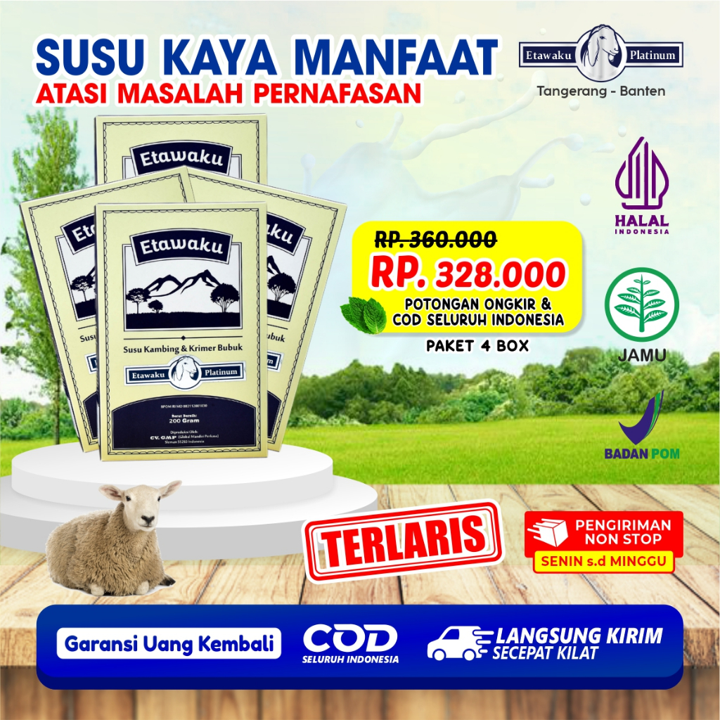 PAKET SEHAT 4 BOX ETAWAKU PLATINUM - SUSU KAMBING PLATINUM