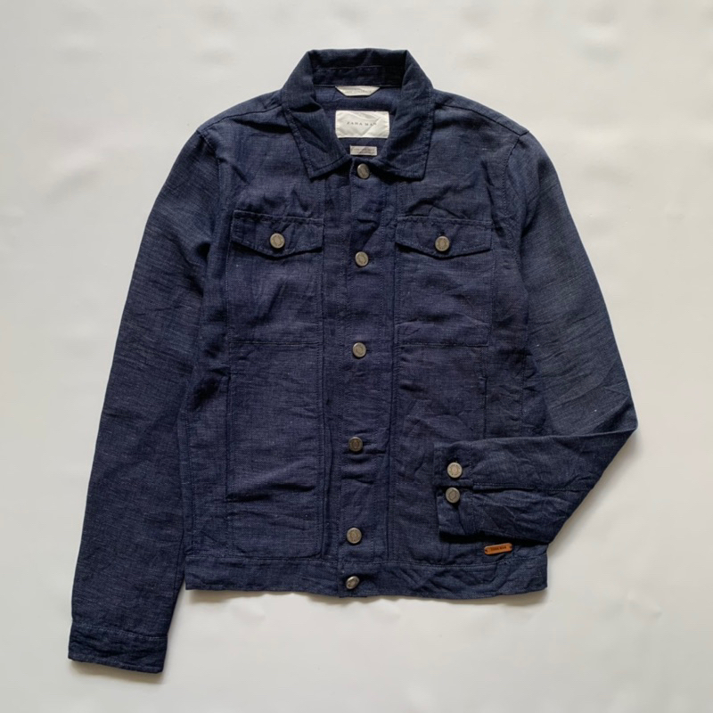zara man trucker jeans jacket