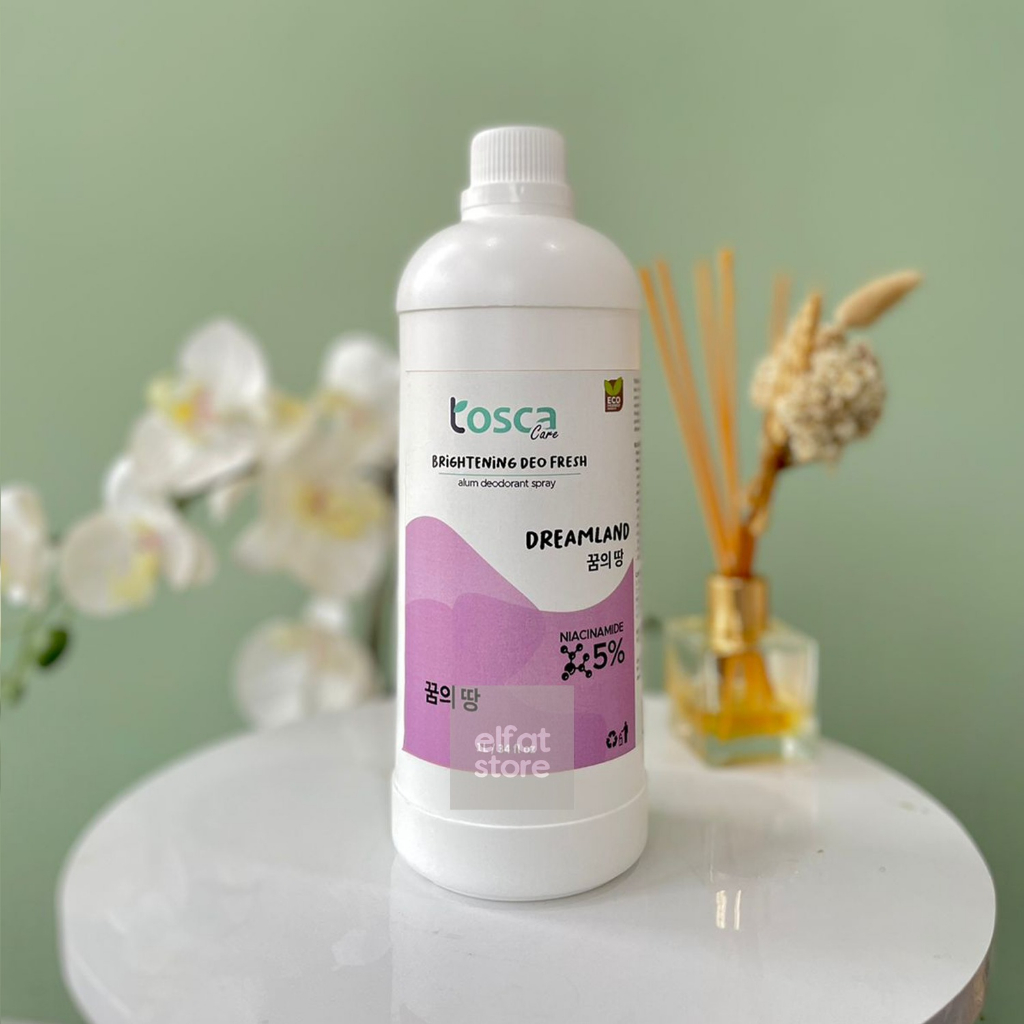 Deodorant Refill 1 Liter Tosca Deo Brightening With Niacinamide Mencerahkan dan Mencegah Bau Ketiak