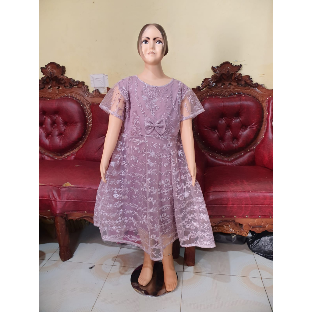 Dress Raisa Anak Usia 6 sampai 8 Tahun Size L