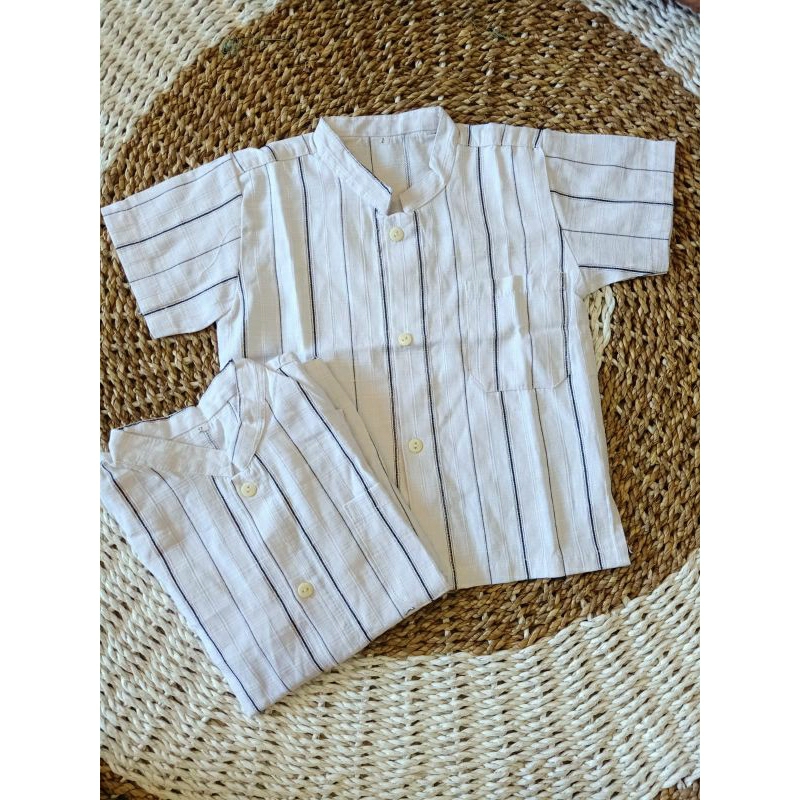 kemeja anak special putih bahan katun