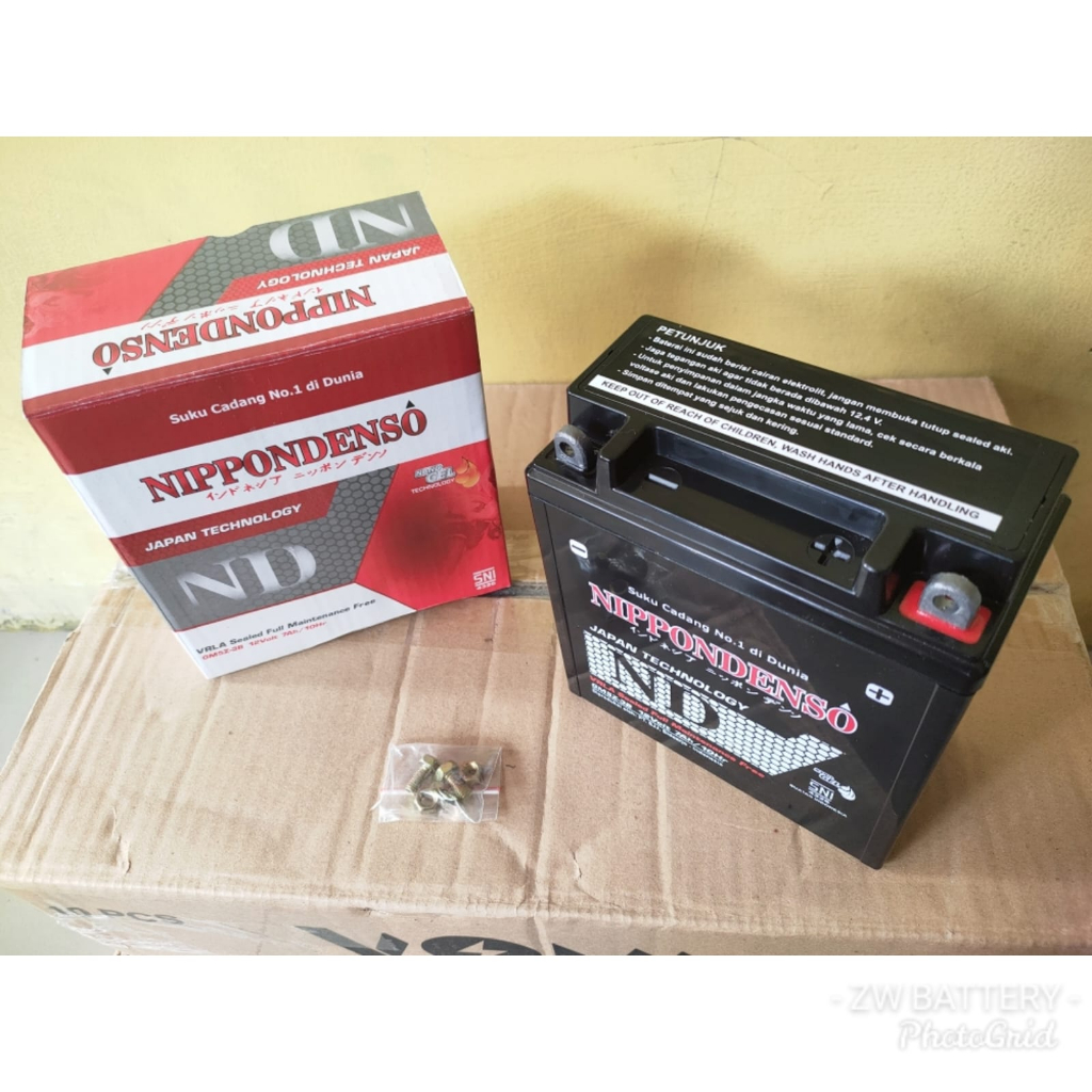 Aki Motor Mio Sporty,Mio Smile, Satria Lumba GM5Z-3B NIPPON GEL 7 AH