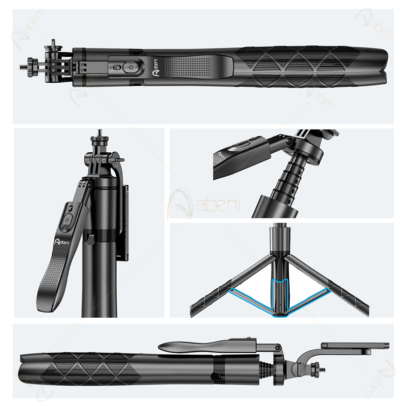 Abeni L16 Tongsis Tripod Bluetooth Selfie Stick Remote Tripod HP Kamera DSLR Tongsis 1550MM dengan 1/4 Adaptor