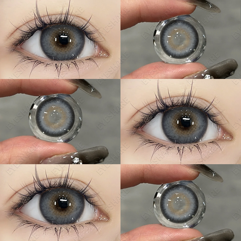 【COD】ICELAND Gray Softlens Softlen Soflen 14.2mm Brown Color