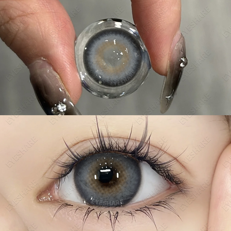 【COD】ICELAND Gray Softlens Softlen Soflen 14.2mm Brown Color