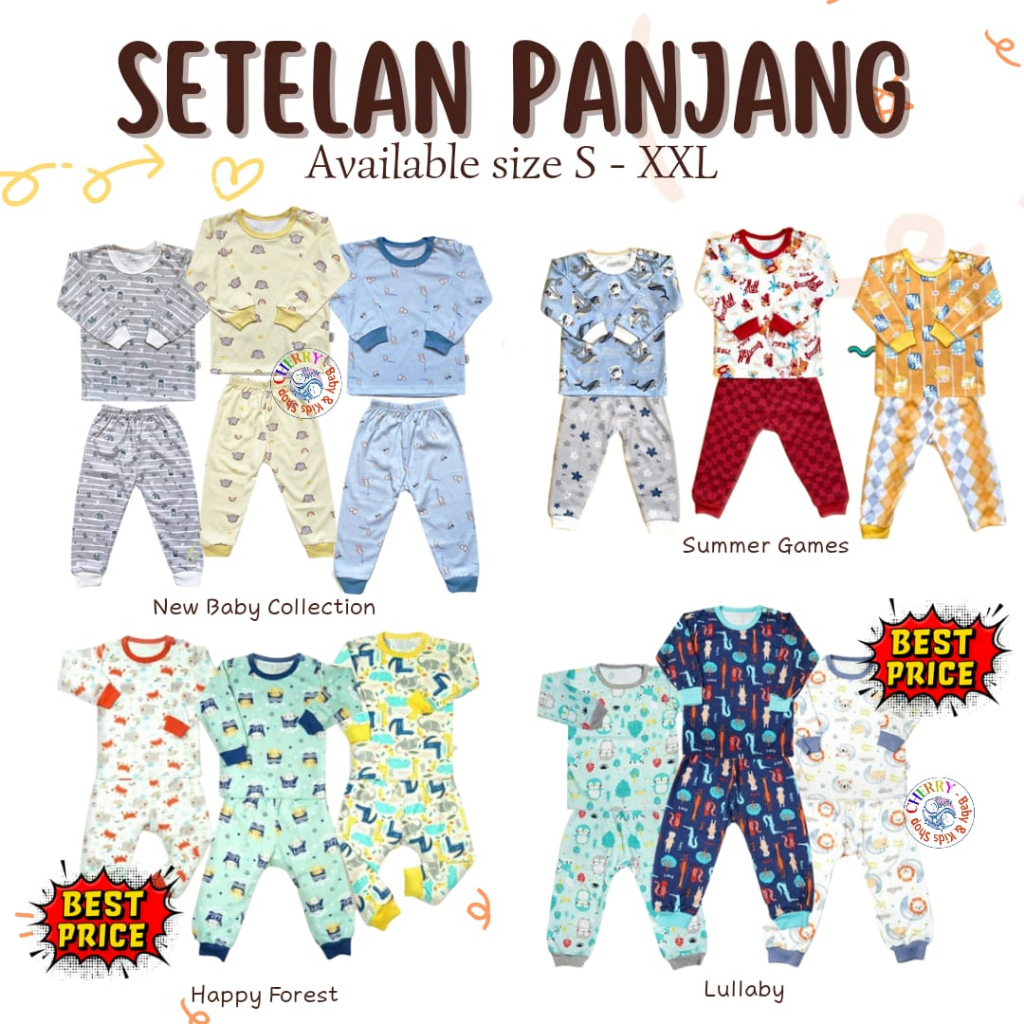 BANYAK MOTIF SALE 1Pcs Setelan Panjang NB 3-6m SML 2L XL XXL Pakaian Bayi Libby CBKS SO