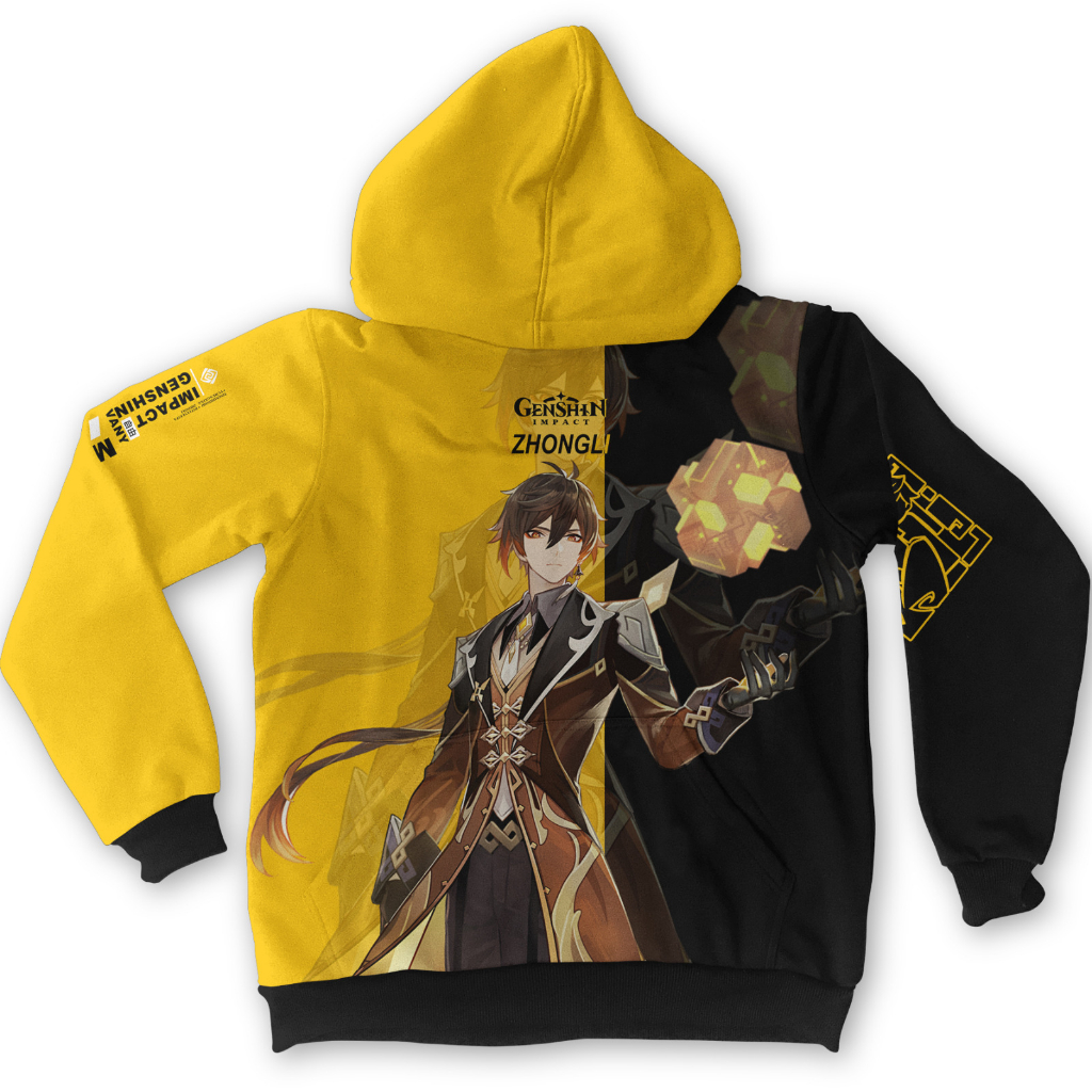 Hoodie Zhongli Genshin Impact Anime Manga Fullprint Adidas Poly