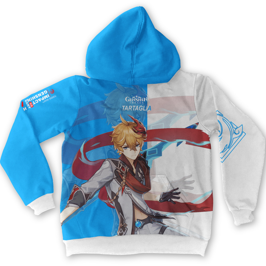 Hoodie Tartaglia Genshin Impact Anime Manga Fullprint Adidas Poly