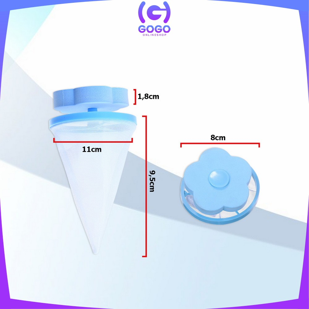 GOGO-C857 Kantong Filter Mesin Cuci Motif Bunga Laundry Bag Penyaring Kotoran Saringan Filter / Kantong Jaring Laundry Mesh Bag Filter Pembersih Pakaian