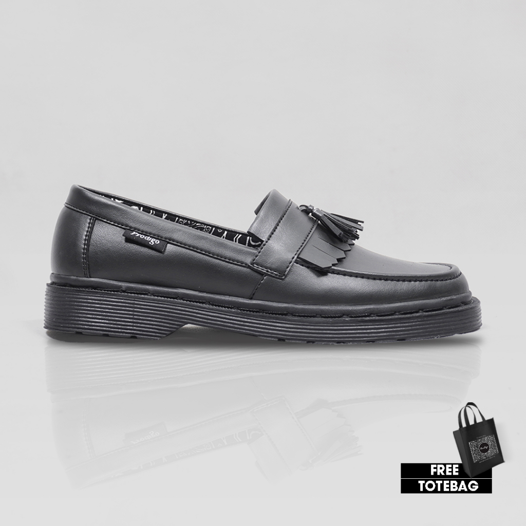 Prodigo * Sepatu Pria Barito Full Black | Sepatu slip on | loafer | sepatu kerja | sepatu pantofel |