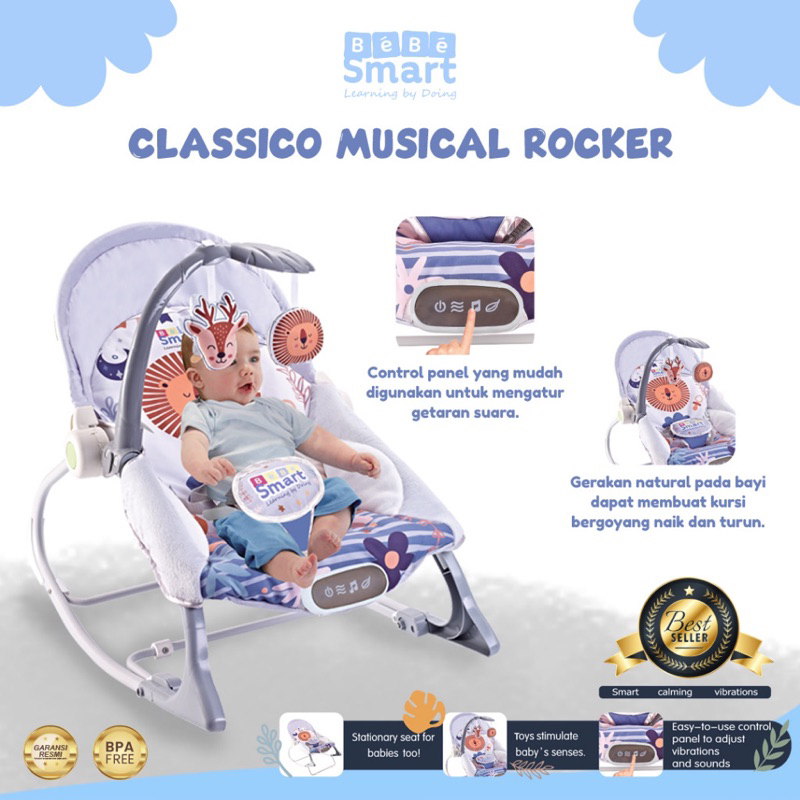 Makassar - Bebe Smart Classico Musical Rocker / Bouncer Rocker Bebe Smart