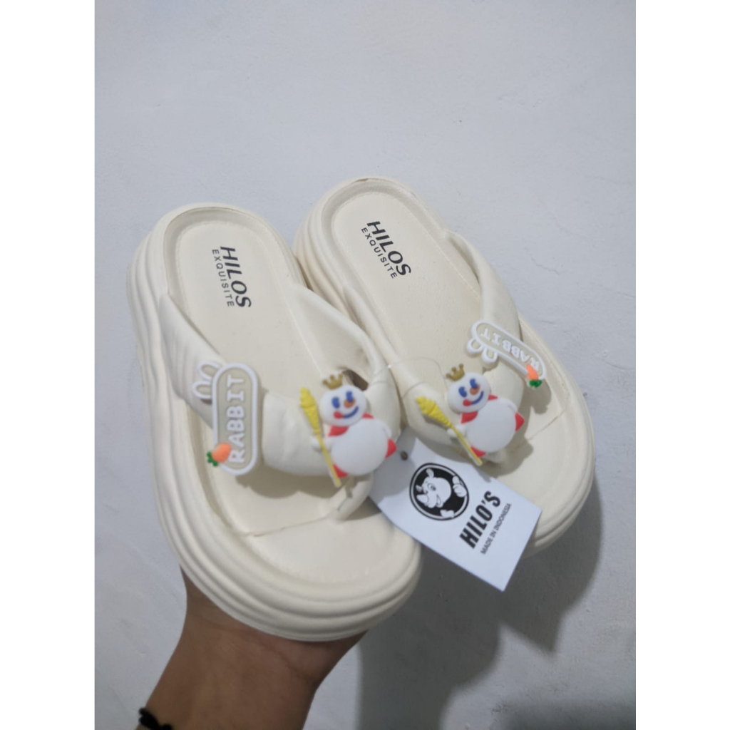 Sandal perempuan tanggung Sandal japit anak wanita  bermodel MIXUE Sandal Karet Jelly Sandal Empuk nyaman di pakai model terbaru dari mixue size 24-35