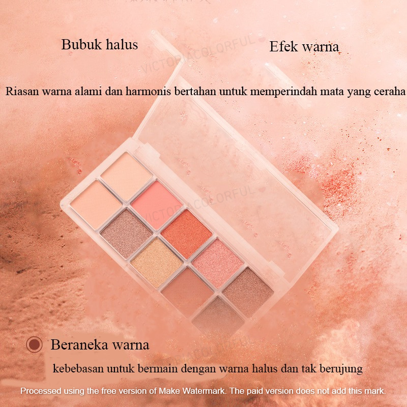 LAMEILA~Pallete Eyeshadow 10 Warna Tahan Lama SerbaGuna