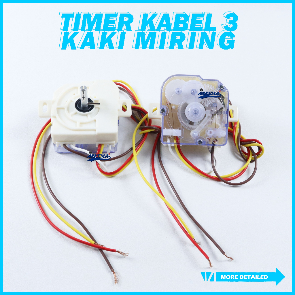 TIMER SPIN MESIN CUCI KAKI MIRING 3 KABEL | PEMUTARAN TIMER PENGERING | TIMER SPIN - WASH DUDUKAN KAKI MIRING - Arkema