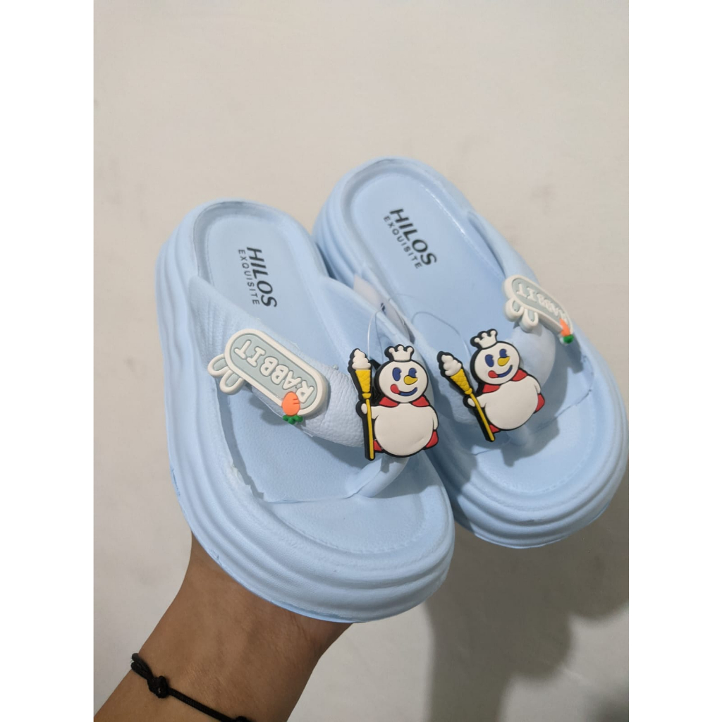 Sandal perempuan tanggung Sandal japit anak wanita  bermodel MIXUE Sandal Karet Jelly Sandal Empuk nyaman di pakai model terbaru dari mixue size 24-35