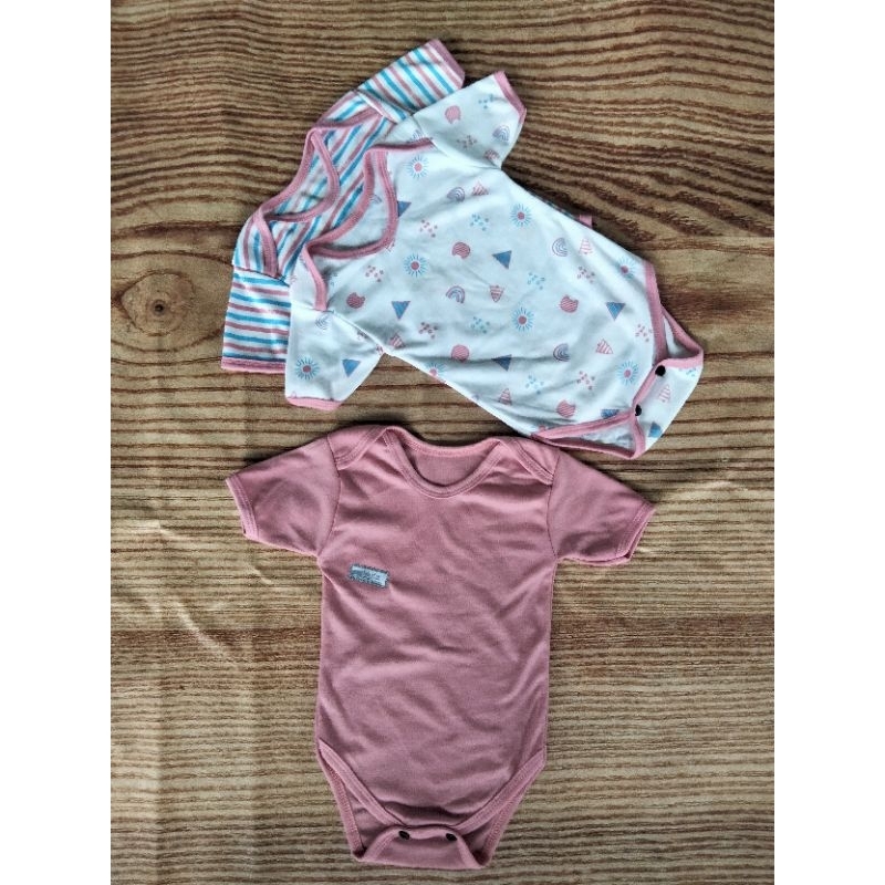 3 pcs jumper pendek bayi seri warna dasti