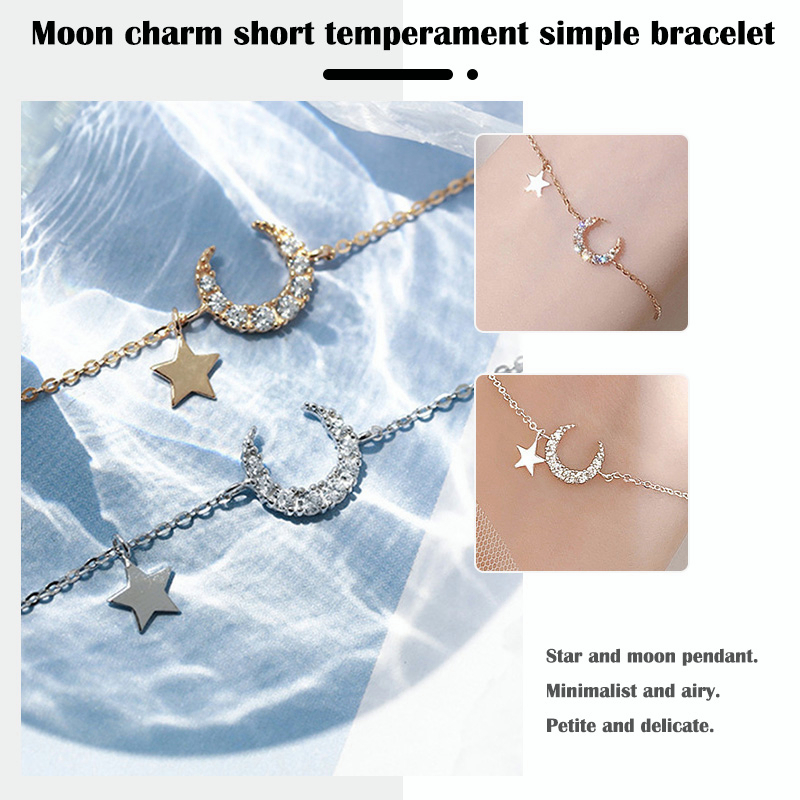 Murah❤️Gelang Planet Pelajar Sederhana Mewah Ringan Bintang Berujung Lima Gelang Segar Kecil Cocok untuk Semua