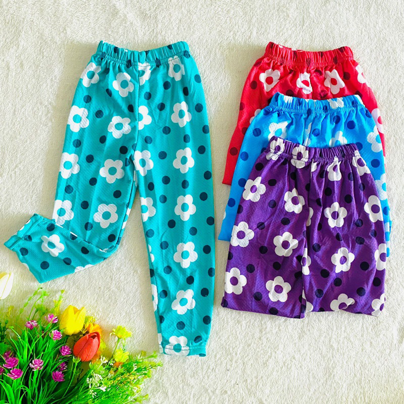 Legging anak cewek 1 2 3 motif bunga celana panjang anak perempuan ( legging bunga  )