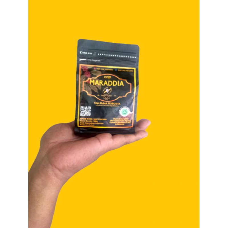 

Cap Maraddia® Kopi Bubuk Halus Robusta Mamasa Premium (100 gram)