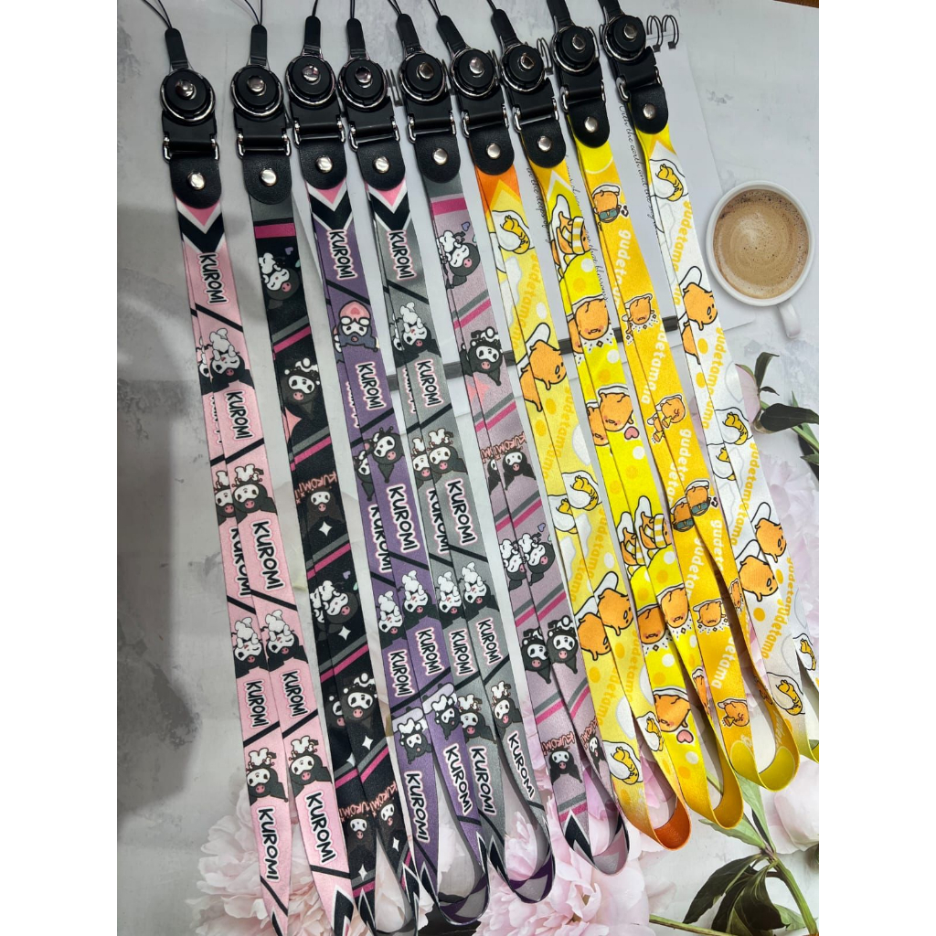 PROMO TALI GANTUNGAN HP PANJANG KARAKTER DISNEY/SANRIO BAHAN ORIGINAL IMPORT TEBAL