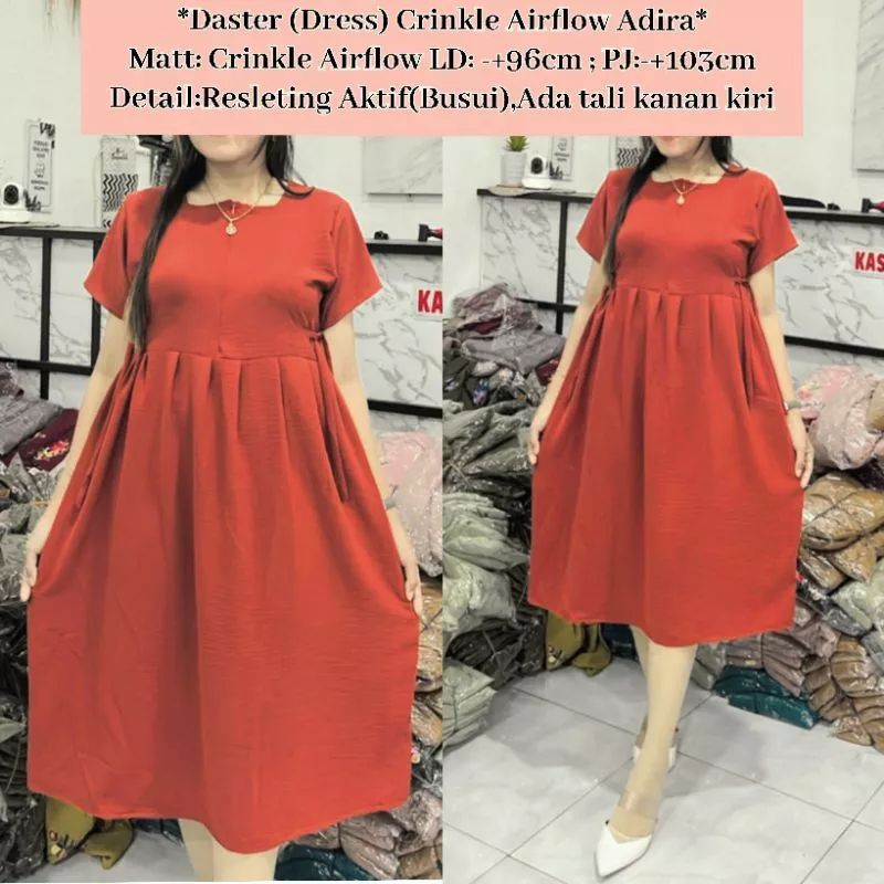 Dress (Daster)Adira Crinkle Airflow/Daster Busui/