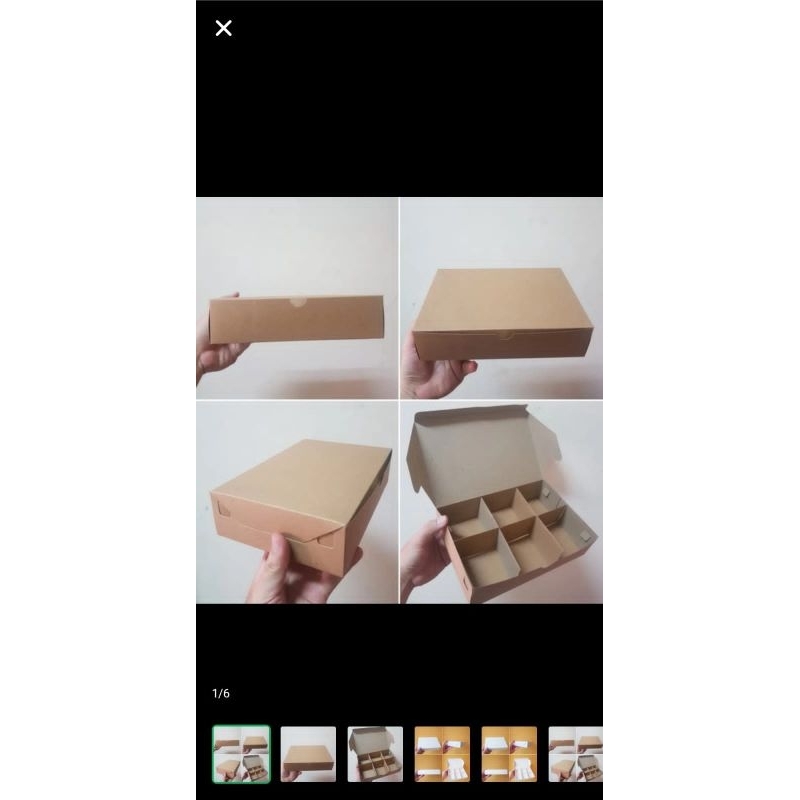 

Dus EGGTART SEKAT 6 Uk. 22 x 15 x 4.5 cm " COKELAT KRAFT " ( 1 Pack isi 10 pcs dus )