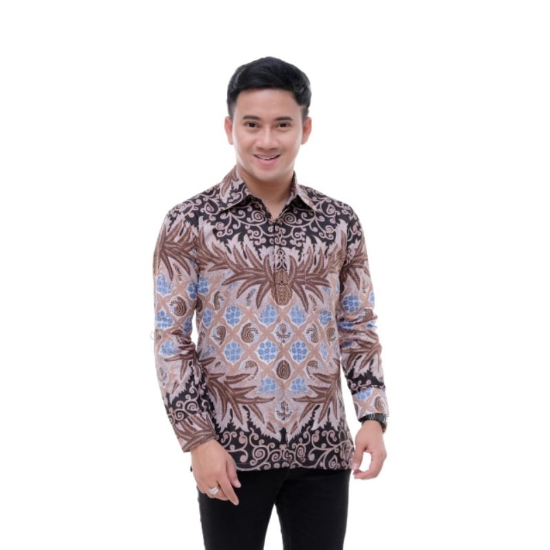 kemeja batik pria lengan panjang
