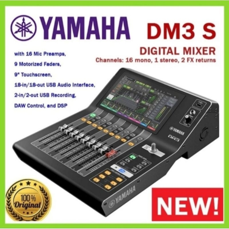 MIXER DIGITAL YAMAHA DM3 S, DIGITAL MIXER YAMAHA DM3 S, ORIGINAL..