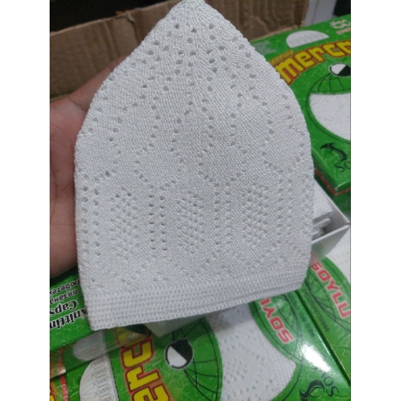 1lusin peci putih MERCAN