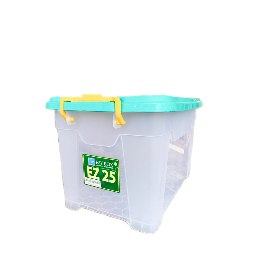 Ezy Box Container Plastik Cb 25 Liter Kontainer box murah Transparan Kotak Penyimpanan Barang Serbag