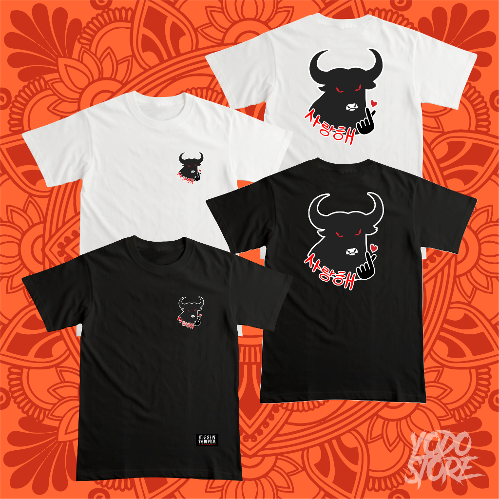 kaos pria distro baju tshirt PDI Saranghaeo