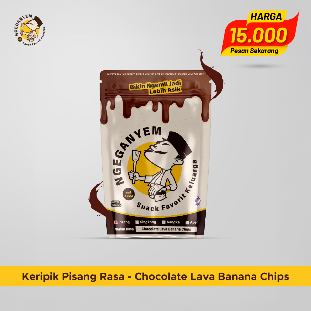 

Keripik Pisang Rasa - Chocolate Lava Banana Chips