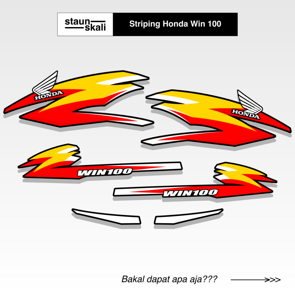 Striping Honda Win 100 Variasi (42) Original Ori Jepang Dinas Japan Custom TS Semi Trail Trill Desai