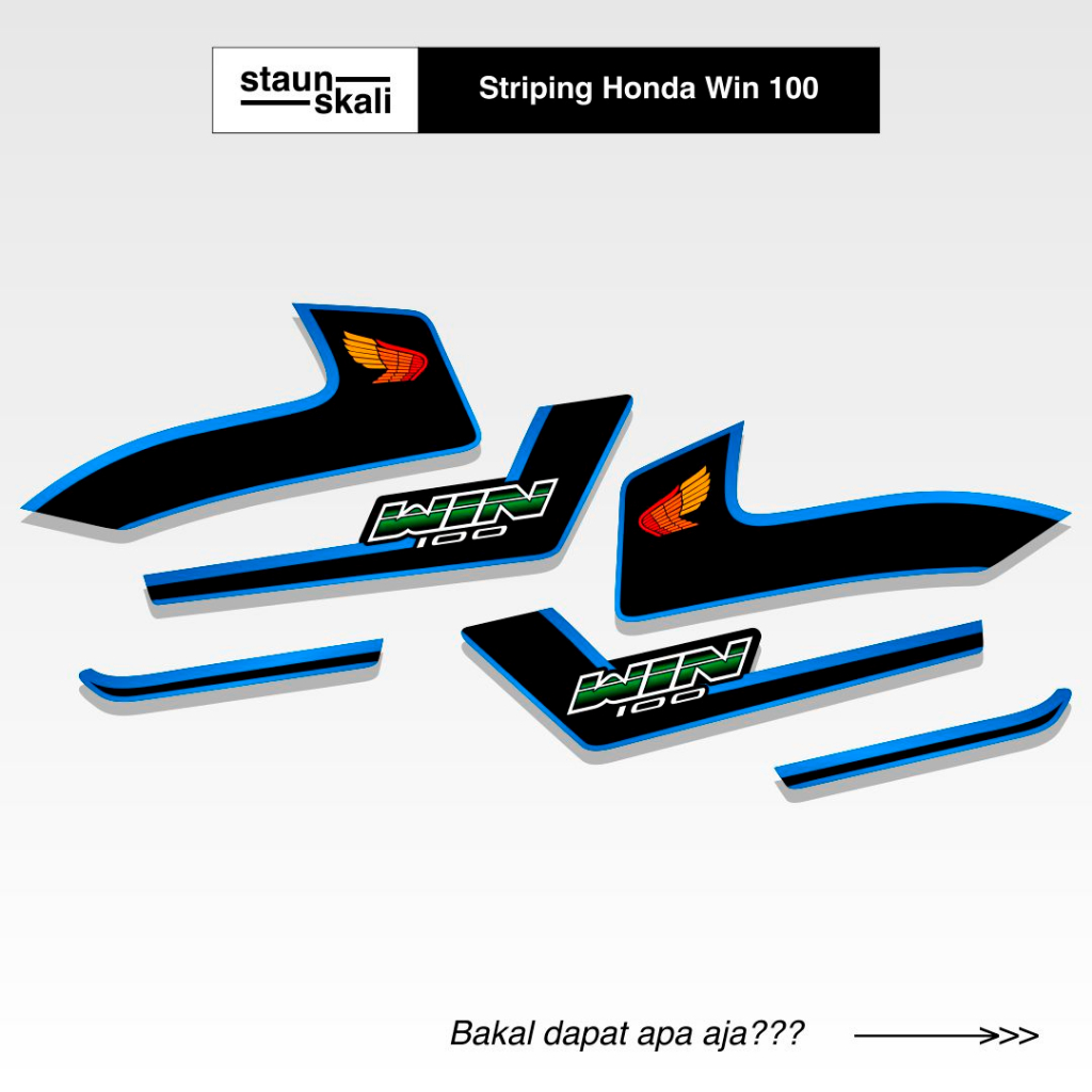 Striping Honda Win 100 Variasi (43) Original Ori Jepang Dinas Japan Custom TS Semi Trail Trill Desai