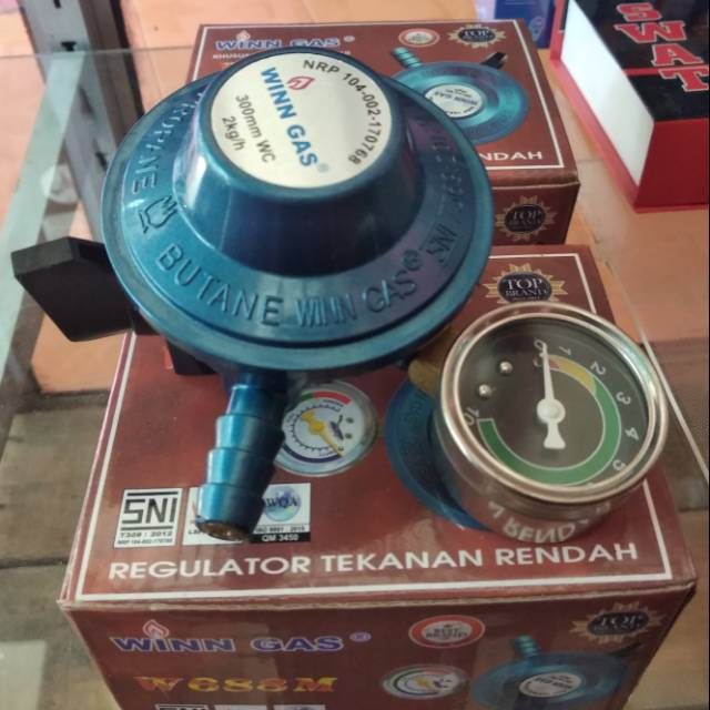 Regulator Winn Gas Plus Ampere / Amper Meteran Gas W 688 M Kemasan Dus Coklat