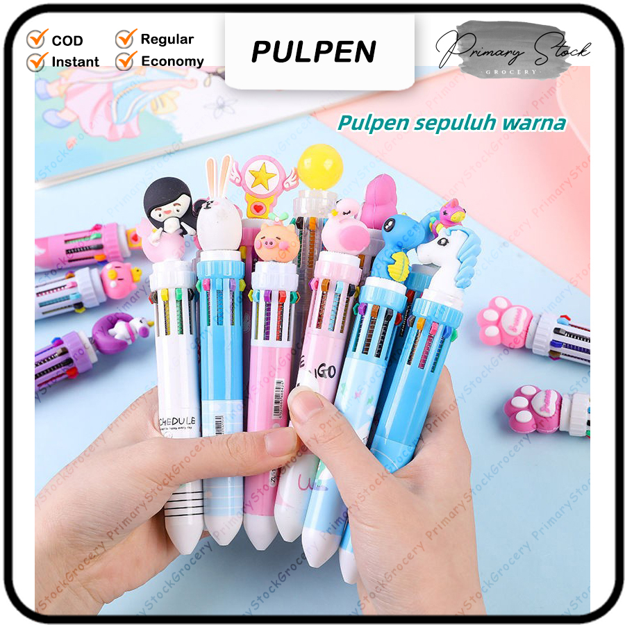 

Bulpen Motif Lucu Pulpen Anak Pen Pena Multi Warna in 1 Bolpen Ballpoint Alat Tulis Kantor Sekolah Murah Unik Karakter Kartun