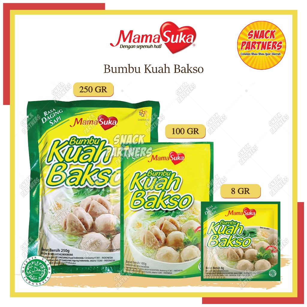 

MAMASUKA Bumbu Kuah Bakso 8 100 250 GR - Mama Suka Sup Sop Daging Sapi