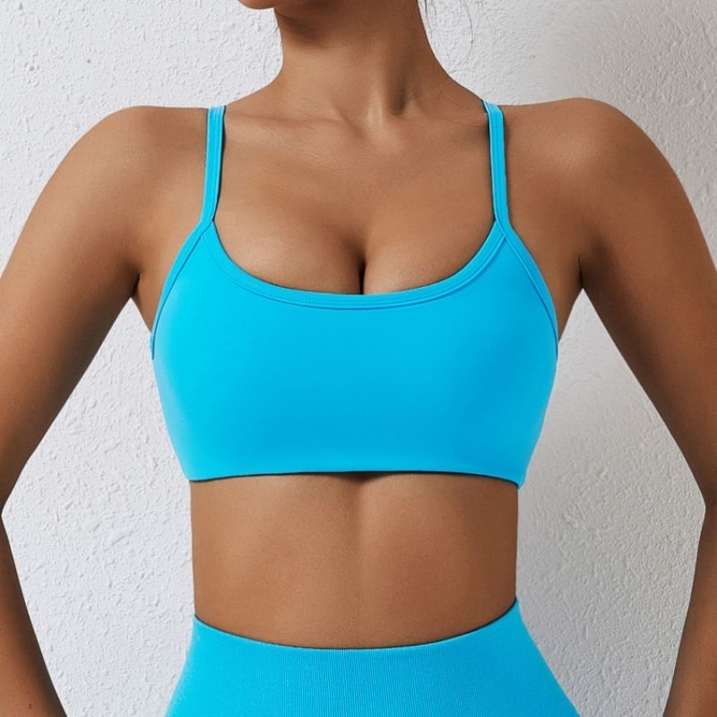 Shania Top / Atasan Olahraga Wanita Sportbra Yoga Gym Nvgtn Top Nvgtn Sportbra (ADA BUSA PAD)