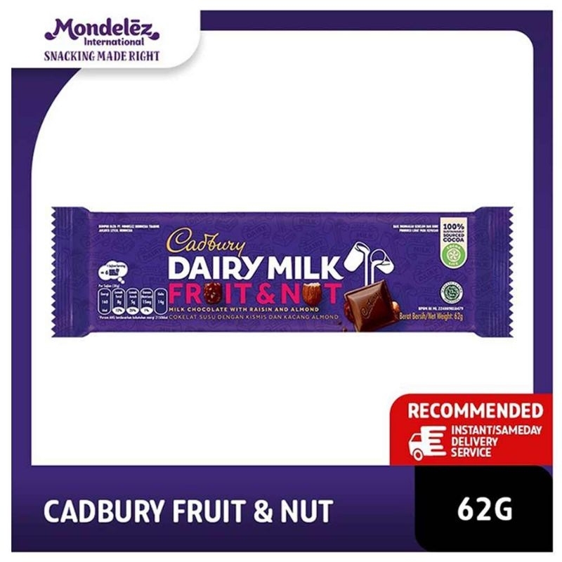 

Cadbury Coklat Fruit & Nut 62G