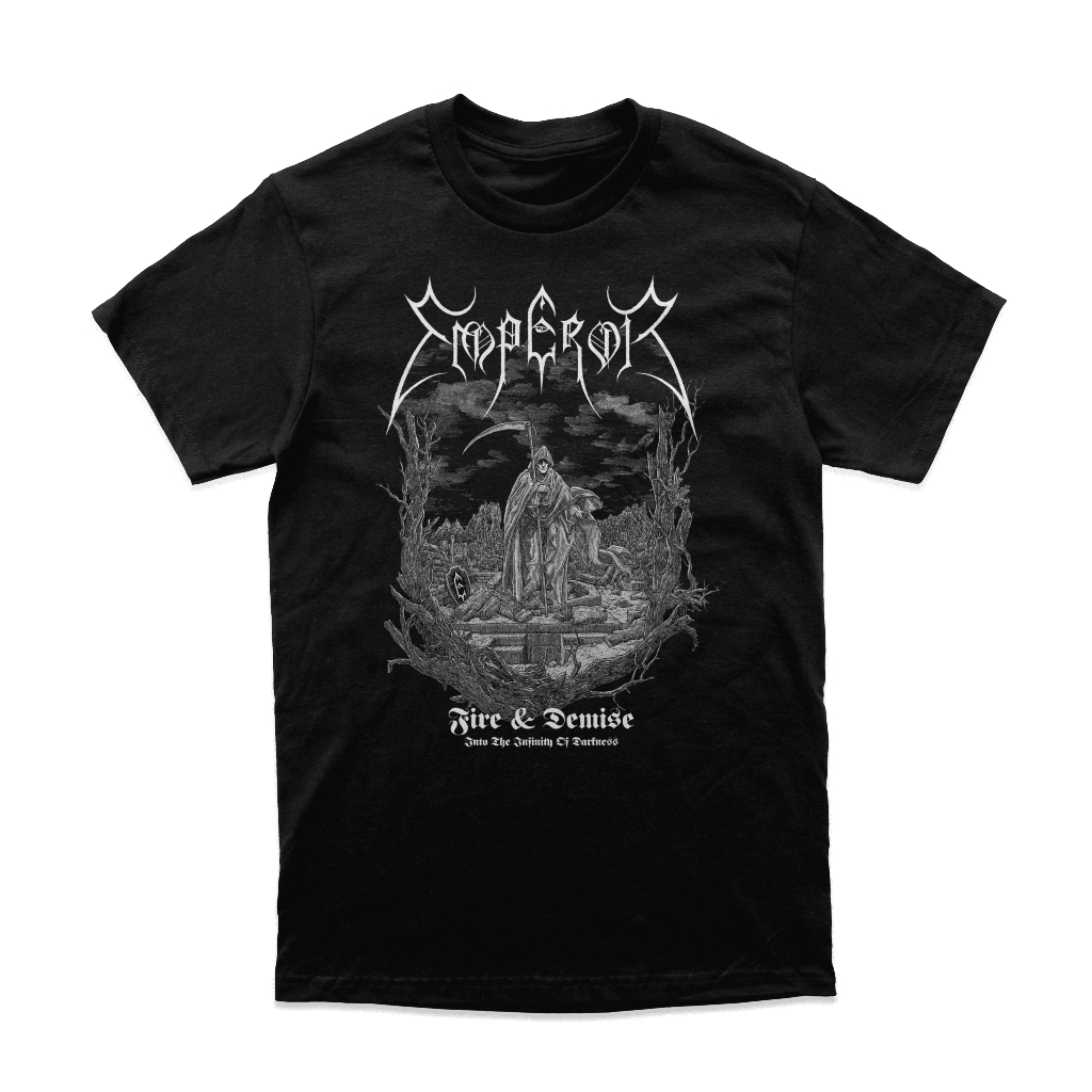 Kaos Tshirt Baju Band Emperor Black Metal "Fire and Demise" Merchandise