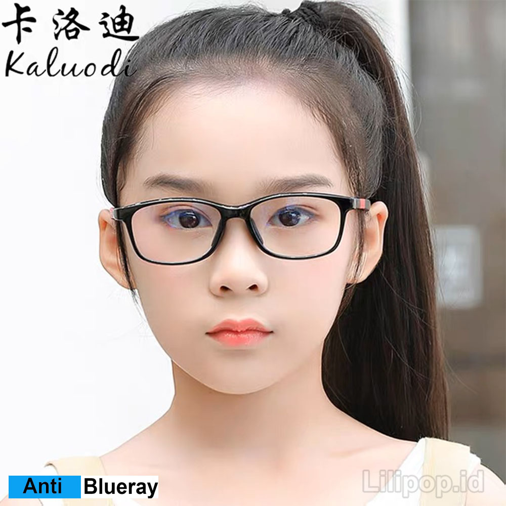 Kacamata Anak Anti Radiasi Blue Ray Laki-laki &amp; Perempuan BLACK JOY