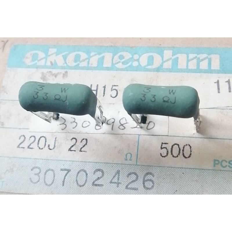1BIJI RESISTOR 33R,3 WAT AKANE OHM