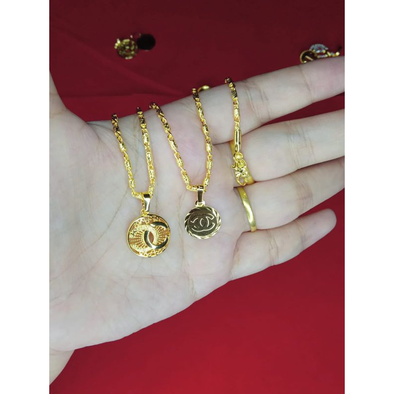 kalung bambu pasir cc lapis emas 24k