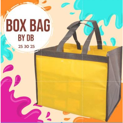 

TASECO Tas Hajatan Kotak Nasi UK 24x24 Tas Souvenir Goodie Bag Spunbond Box Bag Ukuran 25X30X25 Pelipit