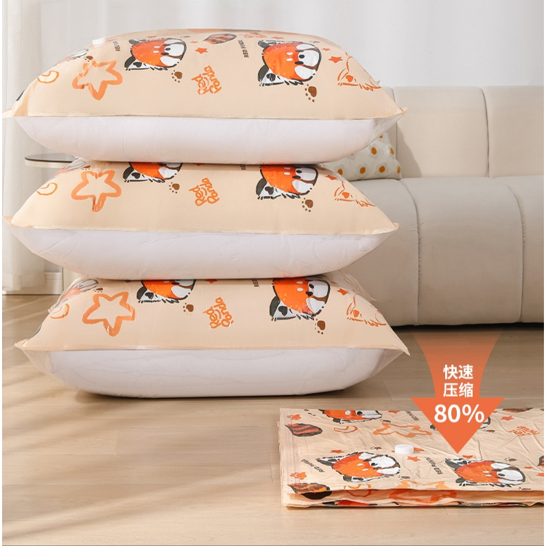 H 37 TERBARU Vacum Bag Plastik Storage Bag Dengan Motif Panda Lemon Vakum Bag Plastik